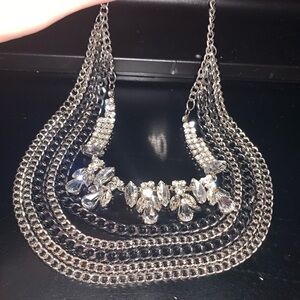 Elegant Silver Statement Necklace